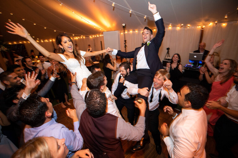 Best Charlottesville Wedding Venue Keswick Vineyards bride and groom dancing