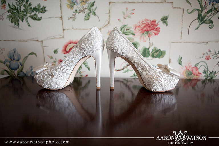 White heels for bride