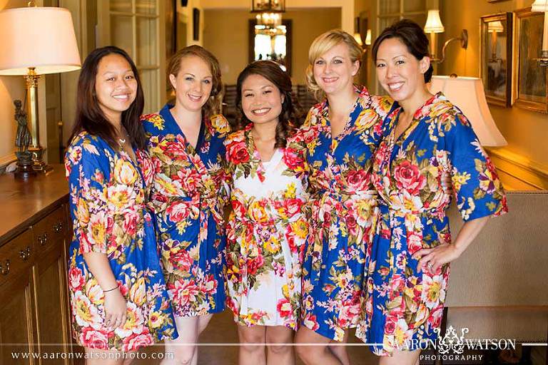 Matching bridesmaids robes