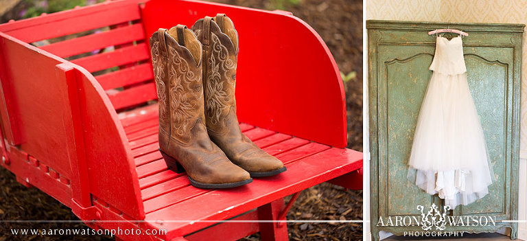 cowboy boots and wedding dress