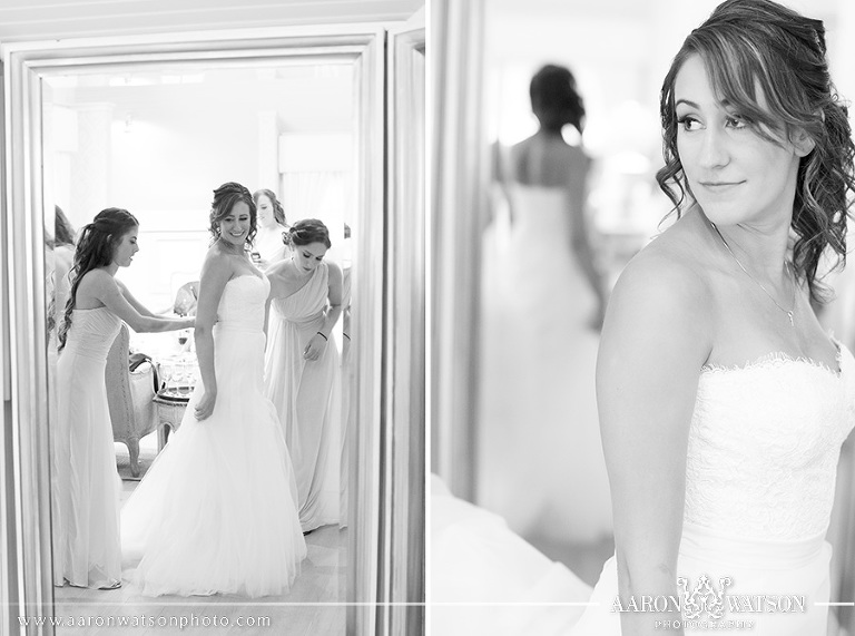 Bride in Bridal Suite at Pippin Hill