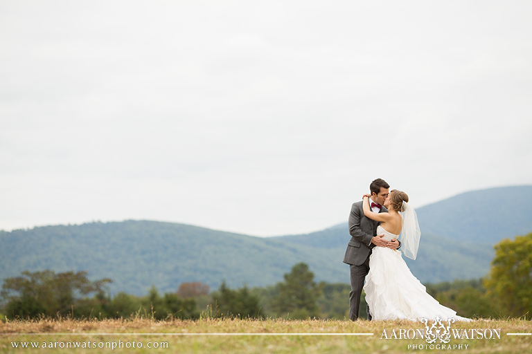 wedding with blue ridge mountains