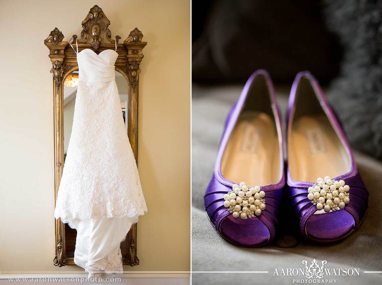 shoes and wedding dress