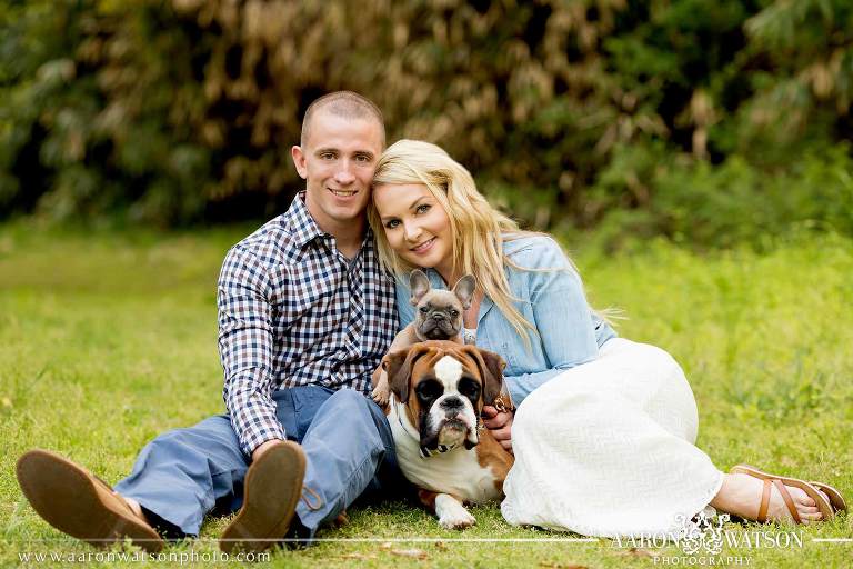 engagement session with dogs