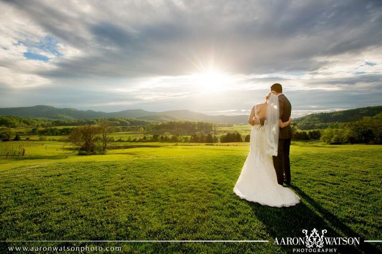 Bride and groom at Pippin Hill