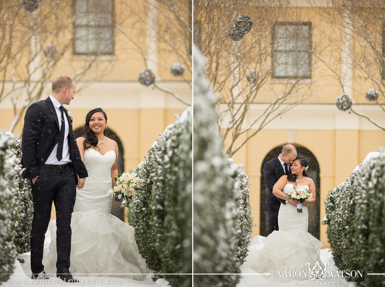 Winter Wedding Bride and Groom