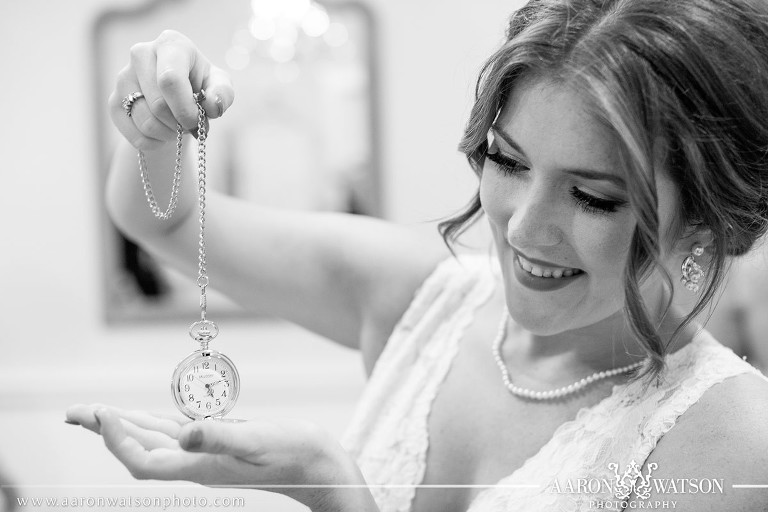 pocket watch in black and white