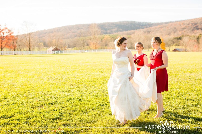 bride and her maids