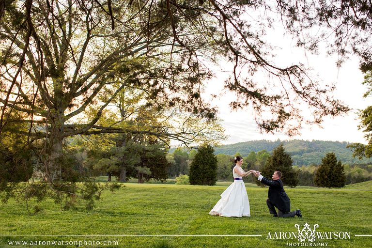 bride and groom exchanging swords