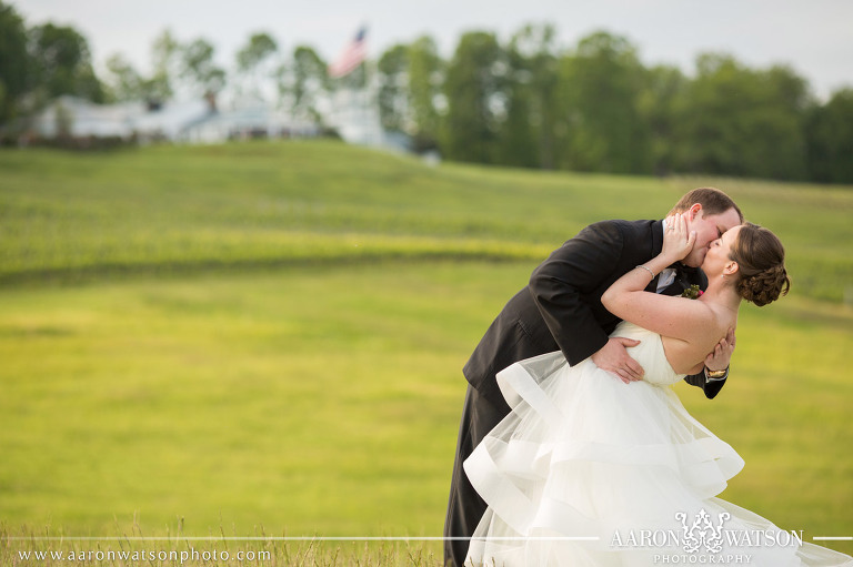 Trump winery wedding couple portrait