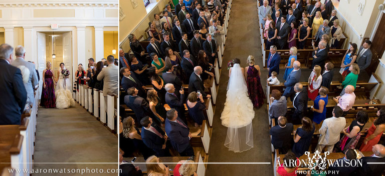 bride walking down the aisle