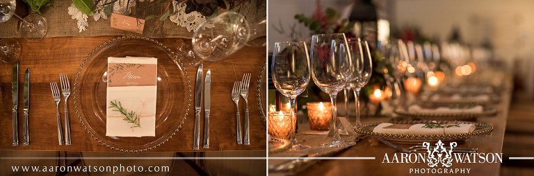 rustic wedding reception table decor