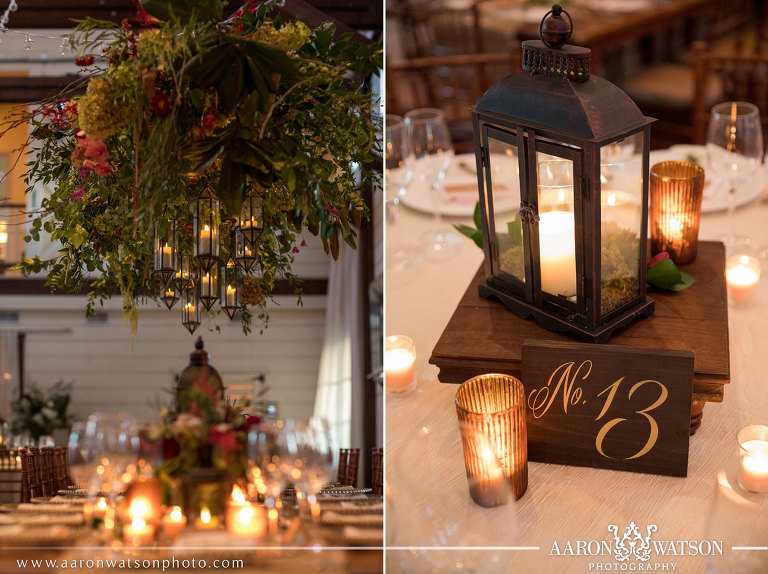 rustic fall wedding reception details