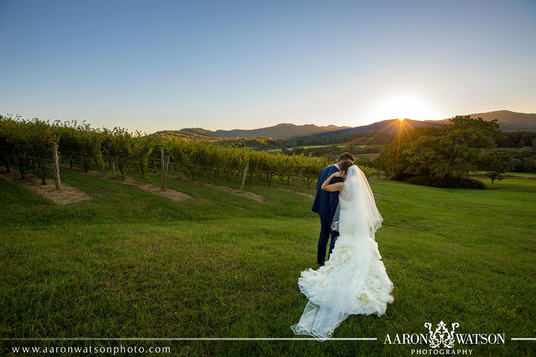 pippin hill fall wedding sunset