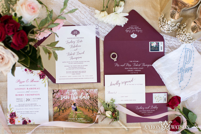 Charlottesville Virginia Wedding Invitation Suite 