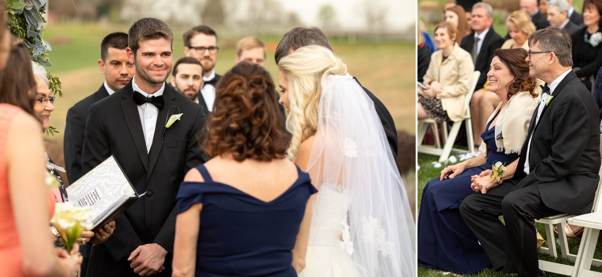 Early Mountain Vineyards Outside Wedding Ceremony