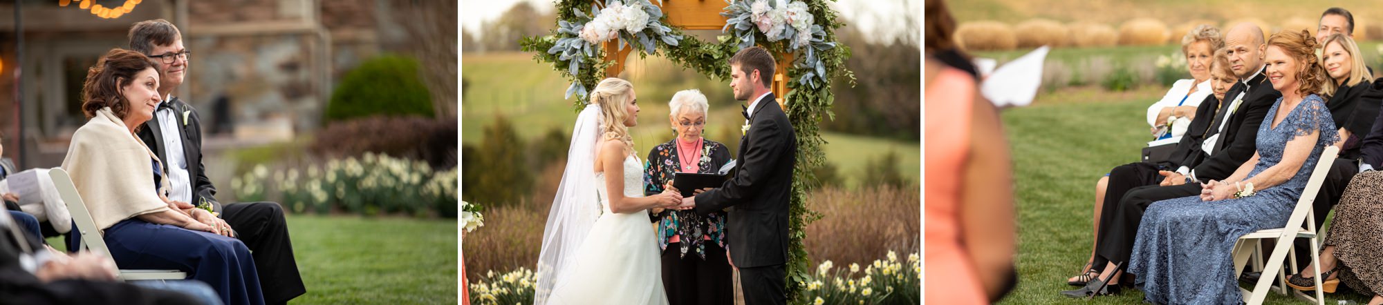 Early Mountain Vineyards Outside Wedding Ceremony