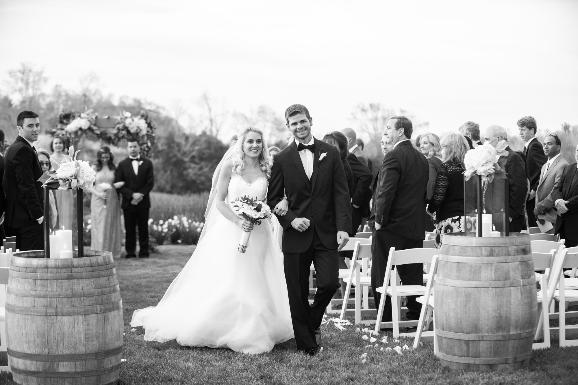 Early Mountain Vineyards Outside Wedding Ceremony