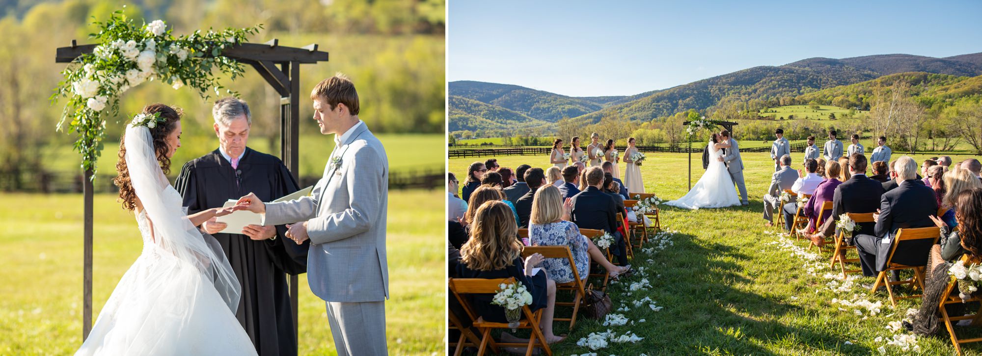 King Family Vineyards Outside Ceremony Setup