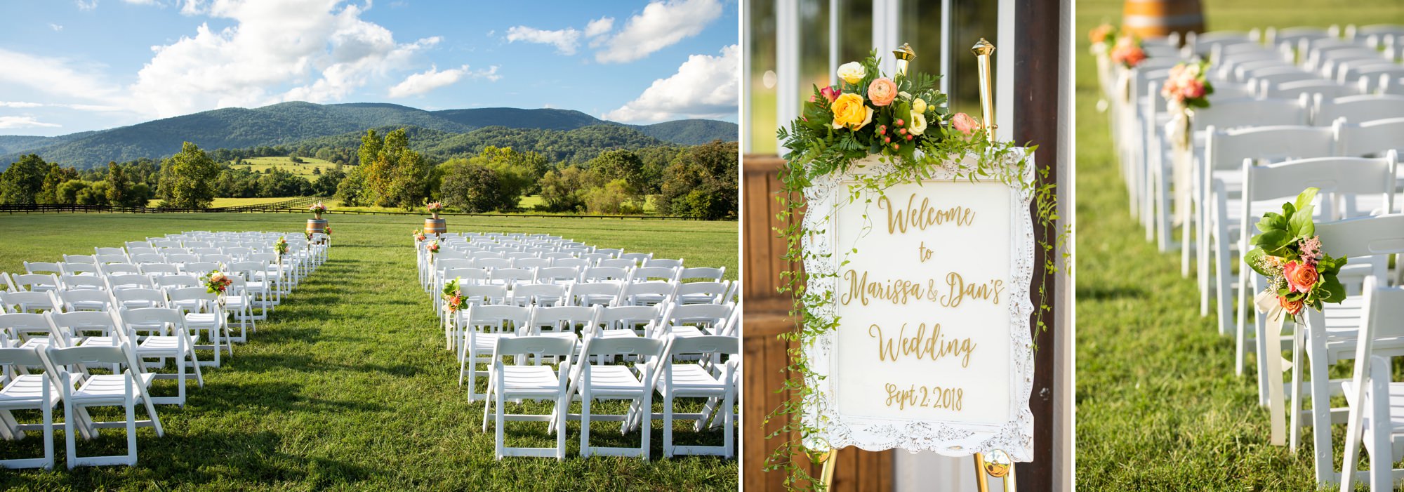 King Family Vineyards Outside Wedding Ceremony