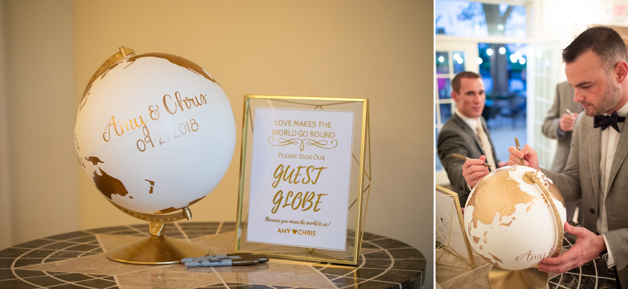 Globe Wedding Guest Books