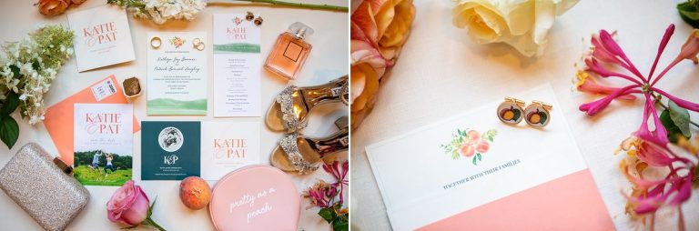 Peach Themed Wedding Crozet VA