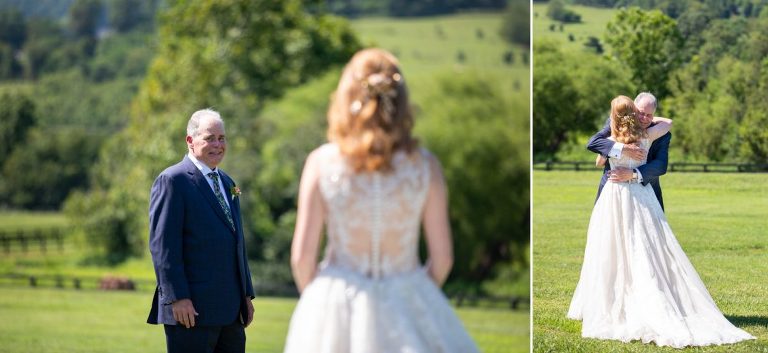 Father Bride First Look Photographers Charlottesville VA