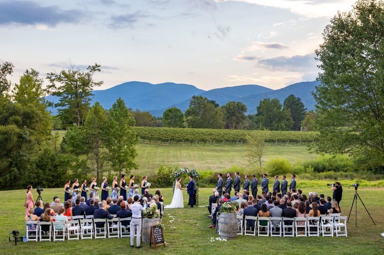 Winery wedding in the Mountains with Blue Ridge Views