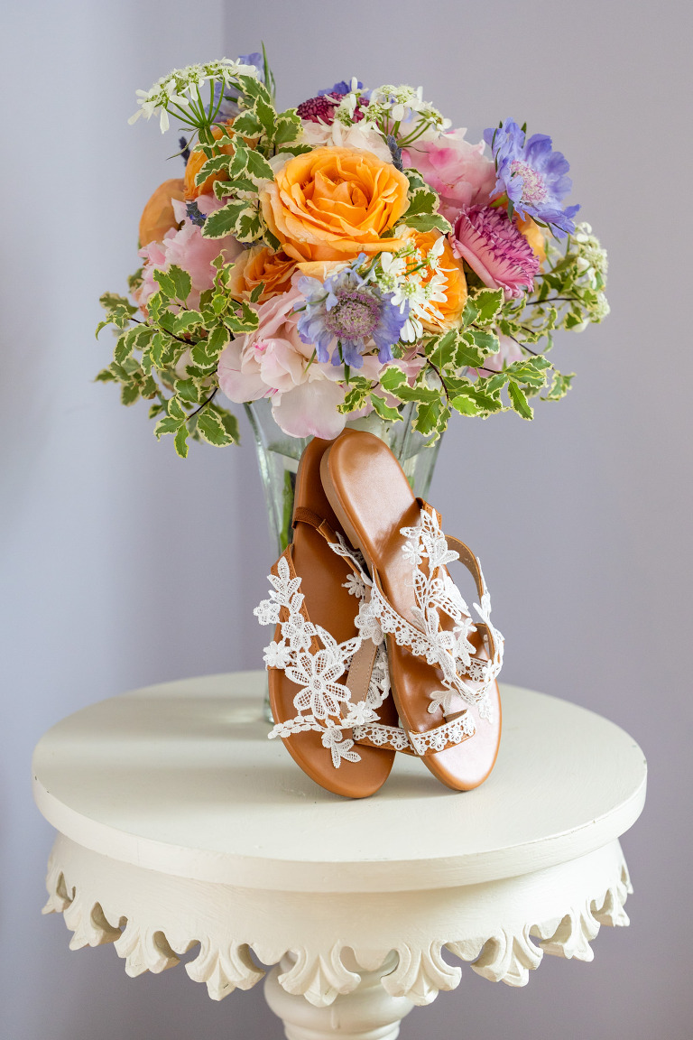 wedding bouquet wedding shoes