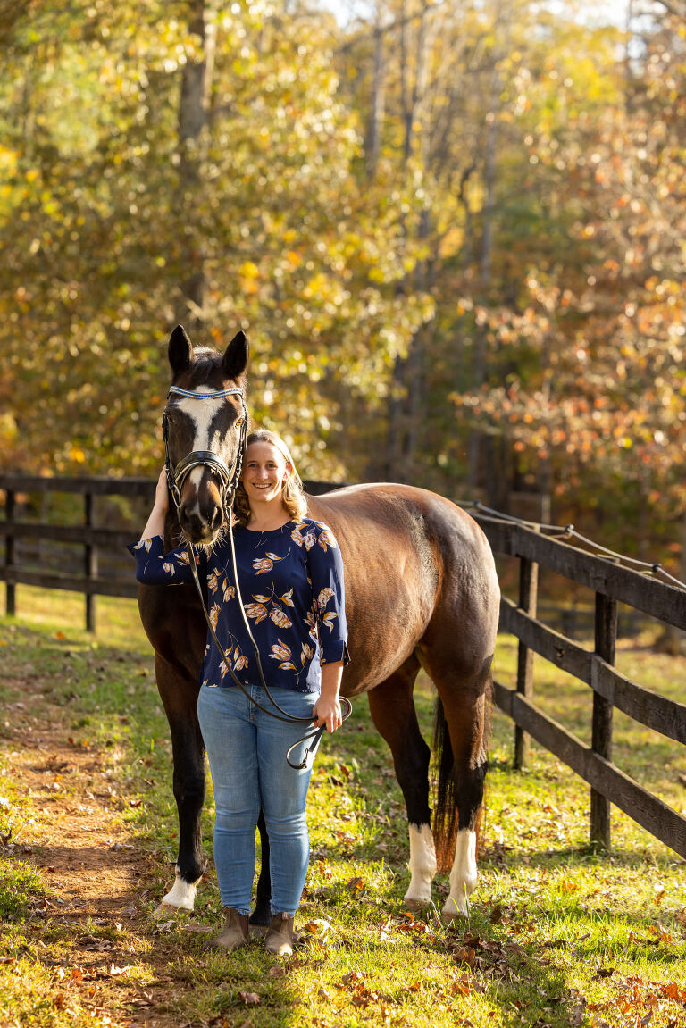 Fall Family Portrait Photographer charlottesville equine senior photo ideas