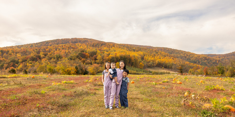 Fall Family Portrait Photographer Chiles Peach Orchard