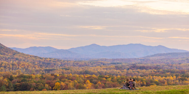 Hazy Mountain Estate Vineyard Shenandoah Valley stunning Blue Ridge Mountains photography ideas Fall Family Portrait Photographer