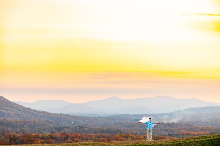 Hazy Mountain stunning Blue Ridge Mountains high school senior photography ideas