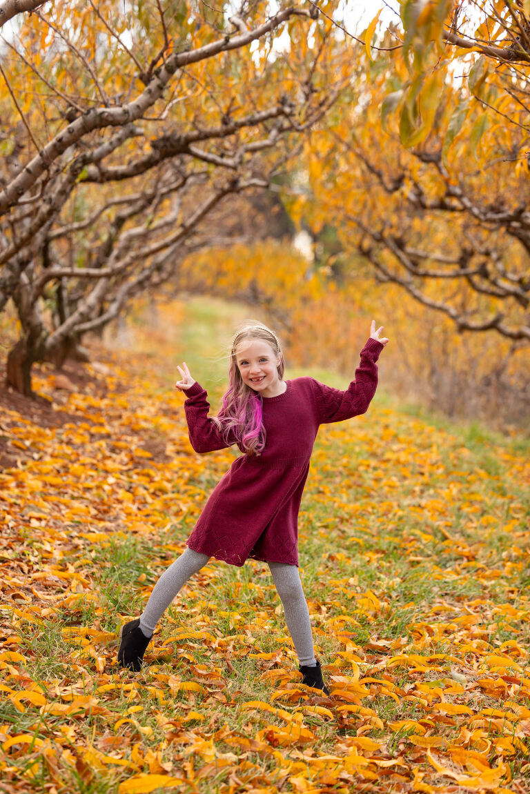 Chiles peach orchard fun kid photo ideas